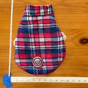 Plaid Dog Jacket with Patch
